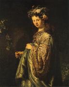 REMBRANDT Harmenszoon van Rijn Saskia as Flora oil painting